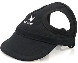 Discount Dollar Deals Adjustable Pet Dog Baseball Hat With Ear Holes For Outdoor Activities, Sun Protection Visor For Dogs black m