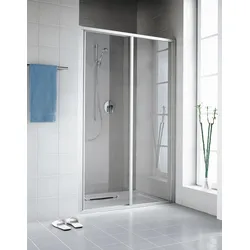 Kermi Duschdesign IBIZA 2000 Gleittür 2-teilig mit Festfeld, weiß, Höhe 2000 mm, Breite 1400 mm, Wanneneinbaumaß 1370-1400 mm

Die Kermi Duschdesign Gleittür aus der Serie IBIZA 2000 überzeugt durch ein zeitloses Design und hochwertige Materialien. Diese