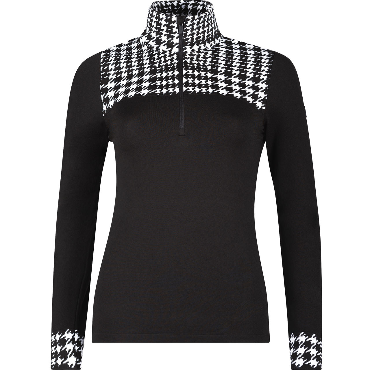 Newland Damen gestricktes Funktionsshirt LES CREUX NOIRS black/white - S