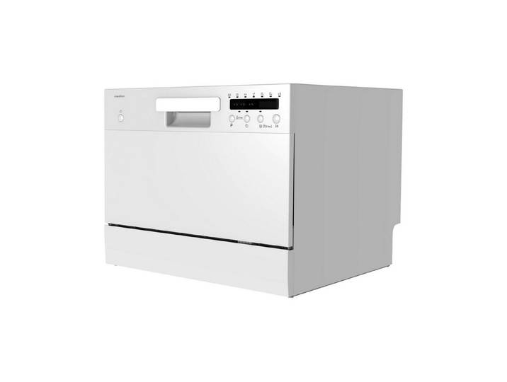 Medion® Tischgeschirrspüler MD37496, 6 Maßgedecke, mit/ohne Wasseranschluss, 7 Reinigungsprogramme, freistehend, weiß
