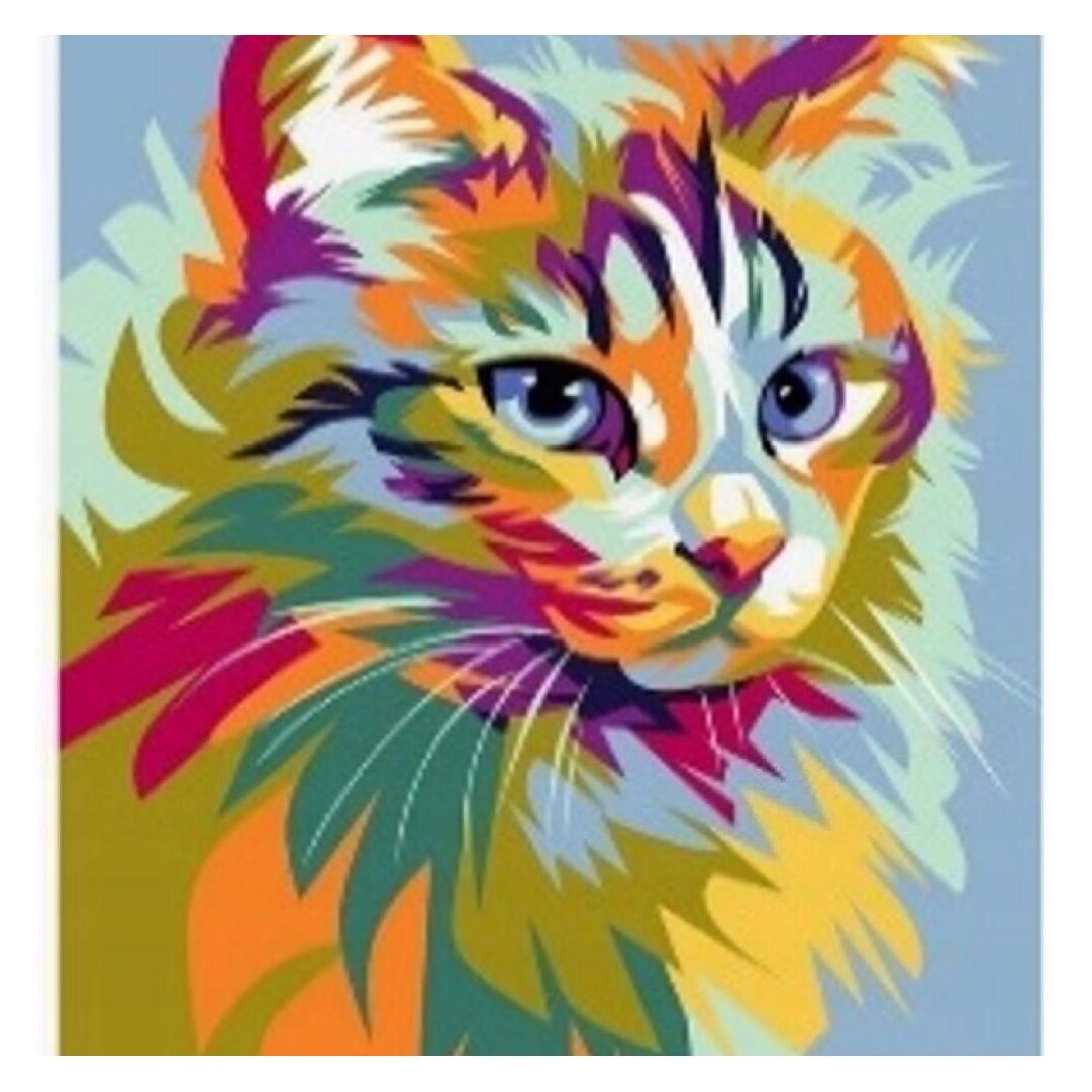 Norimpex Diamantov kleiner Ofen Pastelov Cat 30x40cm (1008685)