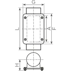 SML-Reinigungsrohre DN 100, mit rechteckiger Oeffnung