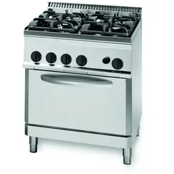 Gas-Herd mit 4 Brenner und Gas Backofen
