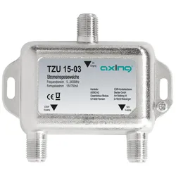 Axing TZU15-03 Stromeinspeiseweiche, 5-2400 MHz, max. 18 V, 750 mA, F-Anschlüsse TZU01503