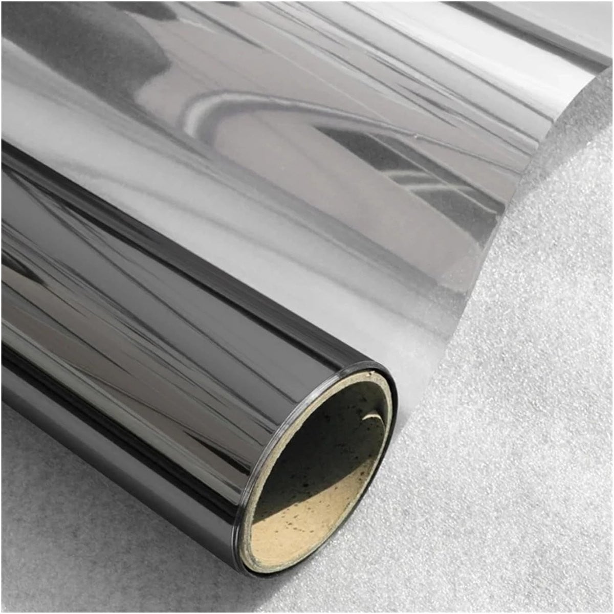 Zwarte reflecterende raamfolie voor zonwering en privacy, 40 x 500 cm