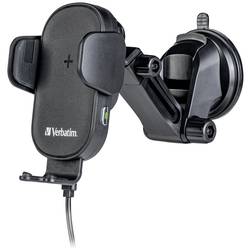 Verbatim Induktions-Ladegerät 15 W FWC-01 Qi Fast Wireless Car Charger 49552 Ausgänge Magnetanschluss Schwarz
