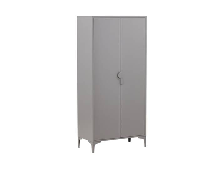 Stylischer 2-türiger Schrank „Piring“ Grau VE DESIGN