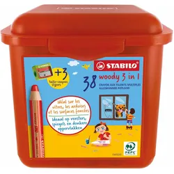 Stabilo, Malstifte, woody 3 in 1-38er.F54456 (38x)