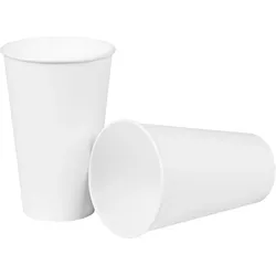 50 Pappbecher, weiß, 0,3l, ca. 300g/m2, mit PE-Beschichtung Einweg Becher