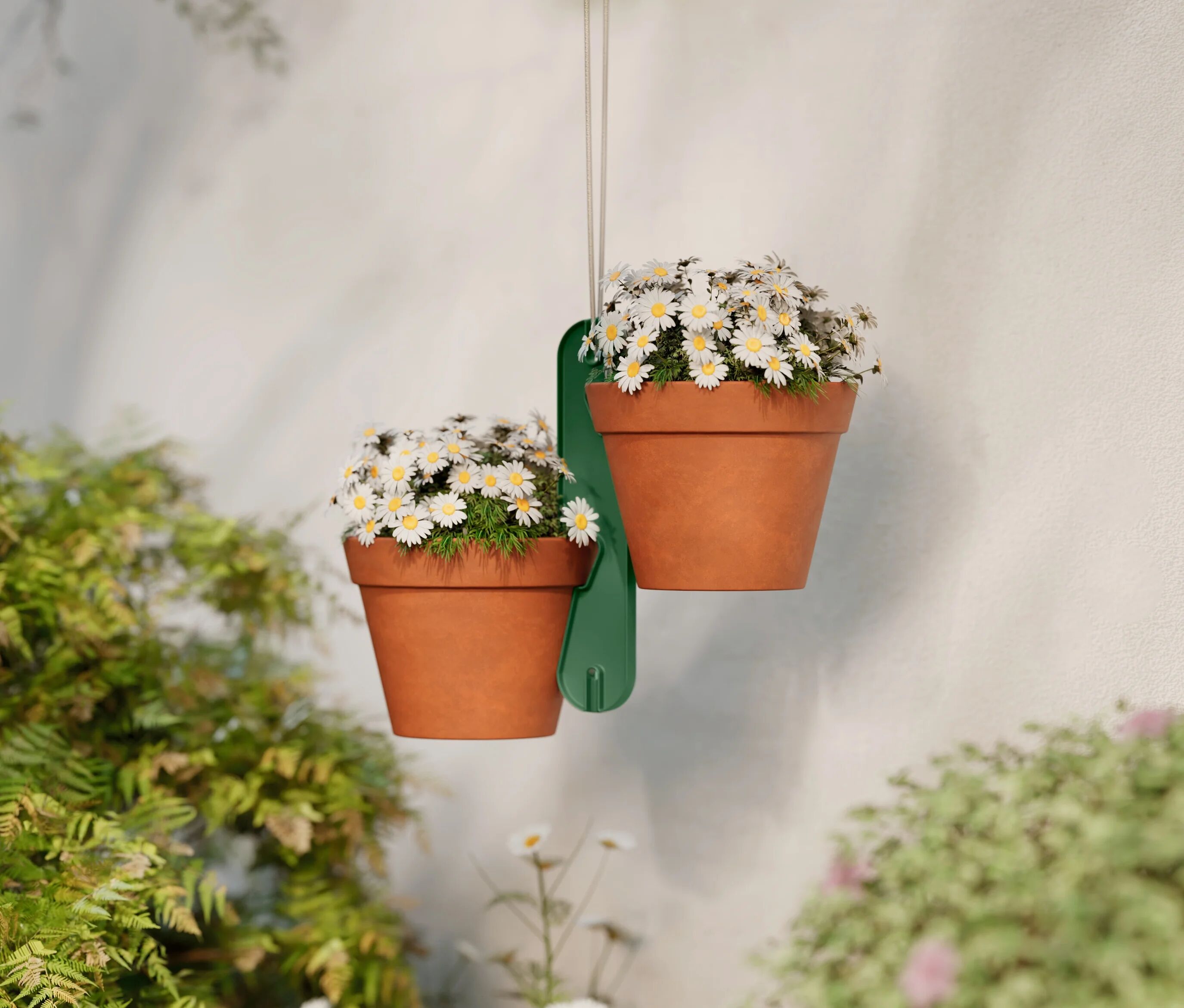 Tchibo - Blumenampel für Tontöpfe - grün