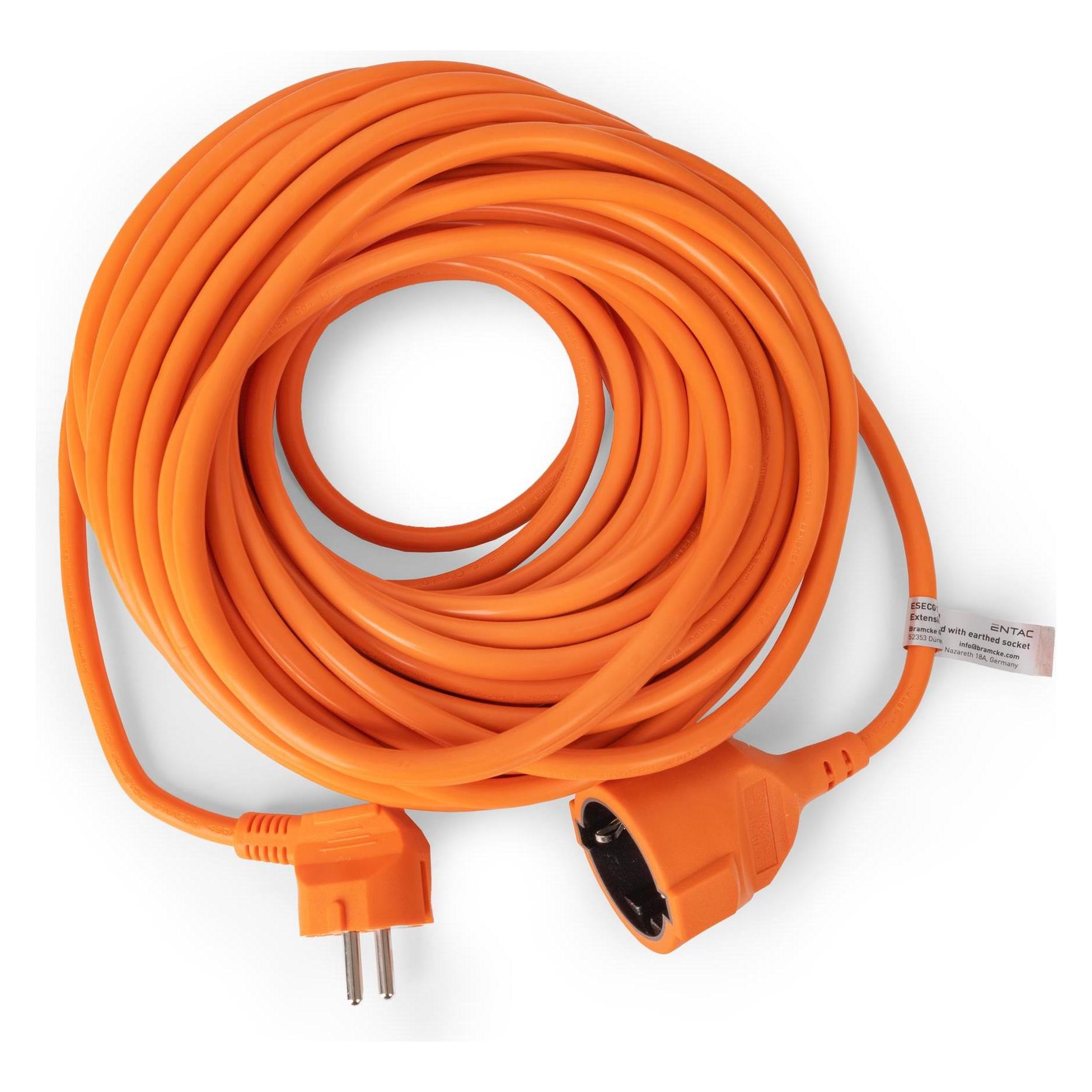 Entac Verlängerungskabel 20m orange IP20 (20 m, CEE 7/4) (ESECG1.5-20)