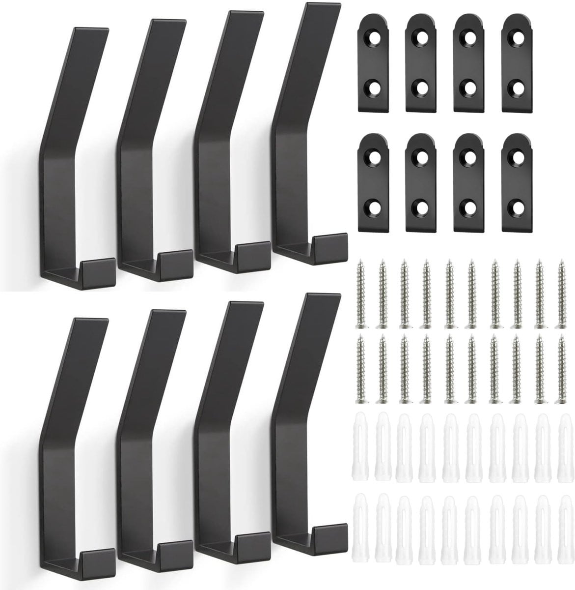 Dailygoods Kapstokhaken voor wandmontage, 8 stuks