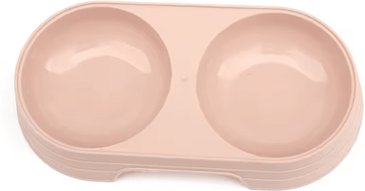 Inspire Curations Wheat Straw Double Pet Feeding Bowl Food & Water Dual Use Feeder pink 1pcs