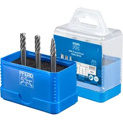 PFERD TOOLS Hartmetall Hochleistungsfrässtift Set 1906 INOX 3-tlg. 6mm Schaft 6 mm für Edelstahl - 21901906
