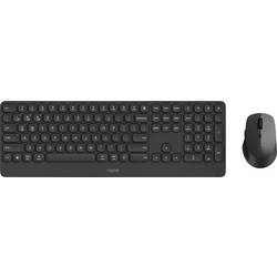 Rapoo 9390M Kabellos, Bluetooth® Tastatur, Maus-Set Ergonomisch Deutsch, QWERTZ Schwarz R-13098