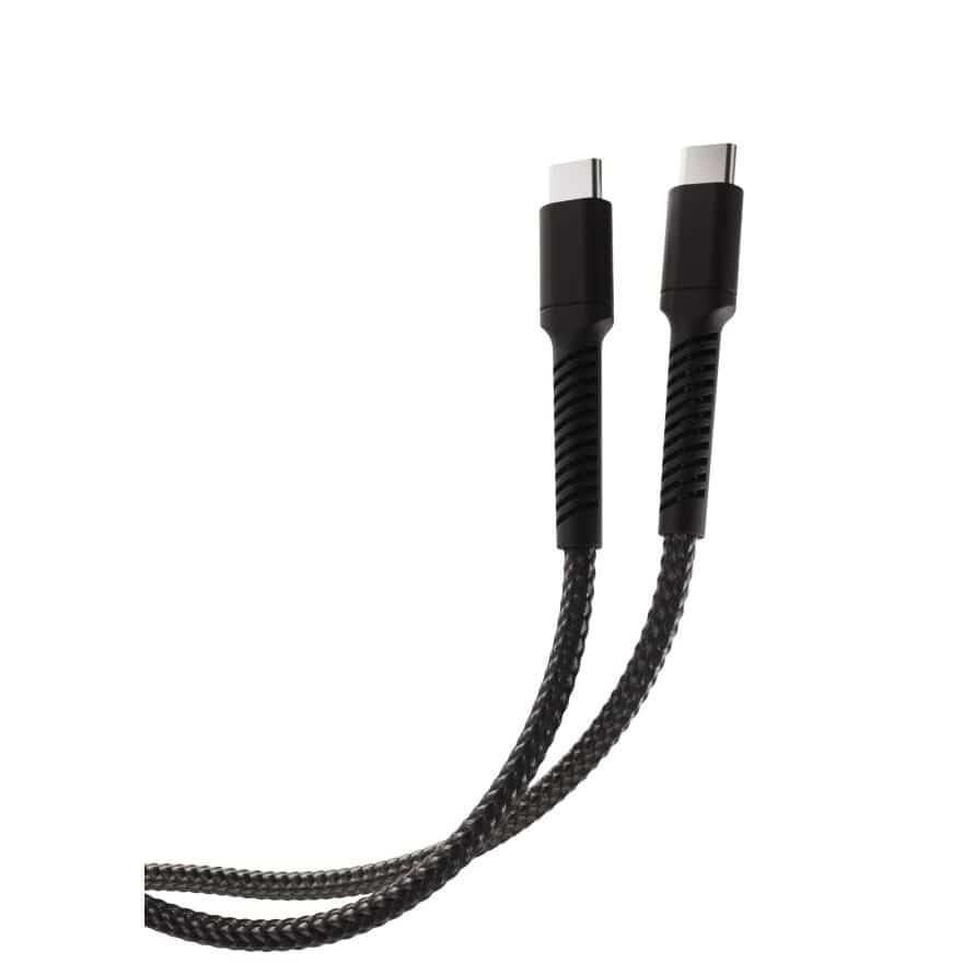 Vivanco Stecker Rundkabel USB C auf USB C bis 60 W 2,5 m 63640 (Schwarz)