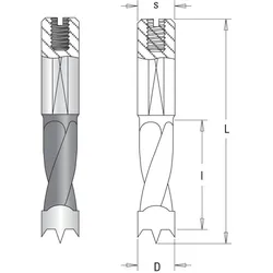 Magni, Bohrereinsatz, HW-Kombi-Dübellochbohrer D10 l27 L57,5 R (10 Millimeter)