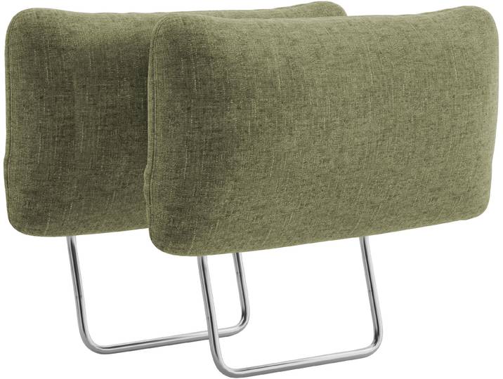 Sofa-Kopfstütze GOODPRODUCT Rochelle , grün (hellgrün), B:50cm H:25cm T:12cm, Holzwerkstoff, Kopfstützen, Sofa-Kopfstütze, 2 Stück im Set