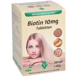 Biotin 10 mg hochdosiert vegan Tabletten