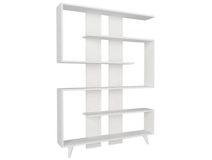 Bibliothèque Étagère blanche L 120 cm nombreuses étagères style scandinave