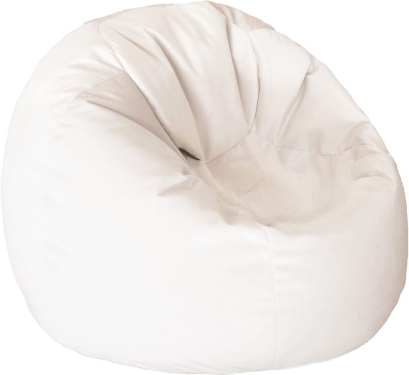 MX HOME Pouf xl velours blanc Blanc 90x90x40cm