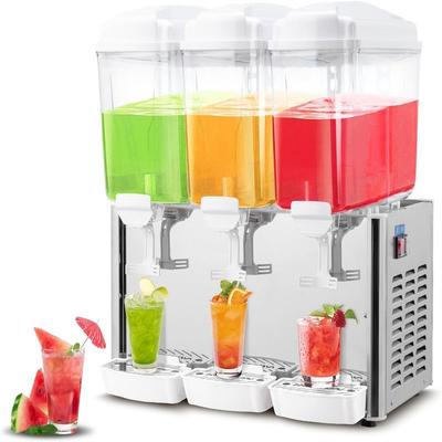 14.4 Gallon 110V 380W 3 Tanks Stainless Steel Beverage Dispenser With Thermostat Controller