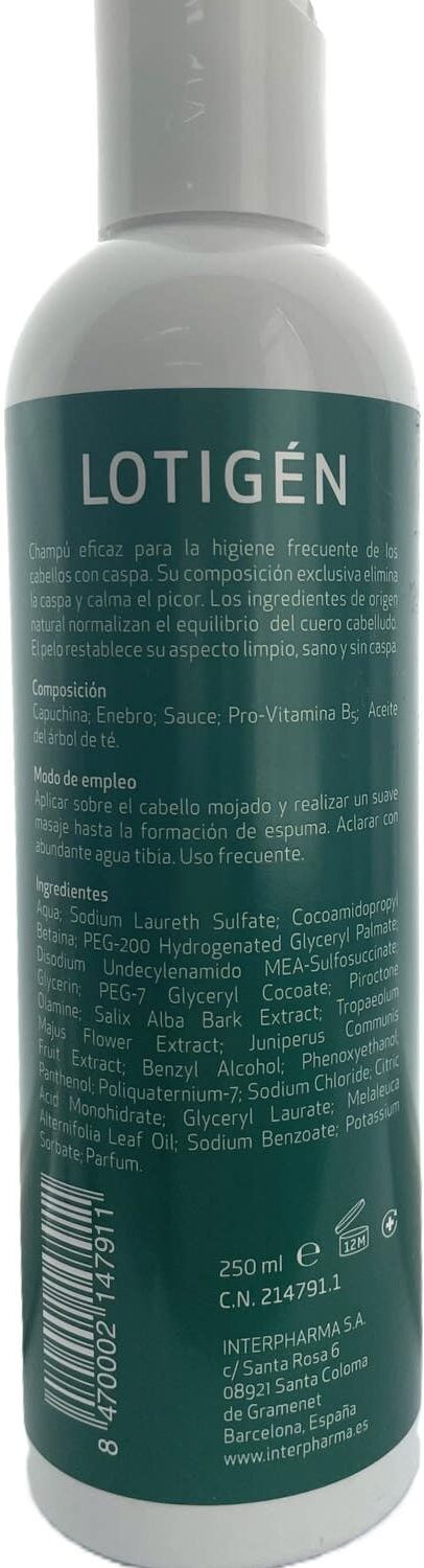 LOTIGEN champú anticaspa uso frecuente 250 ml