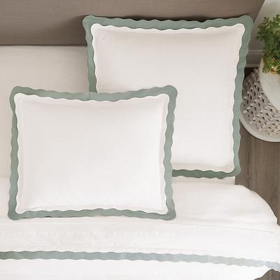 Arabella Scalloped Sham - Spa Euro - Ballard Designs