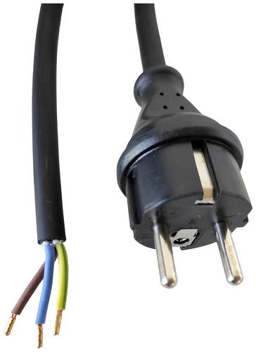 HELU 86741-1 Strom Netzkabel Schwarz 3m