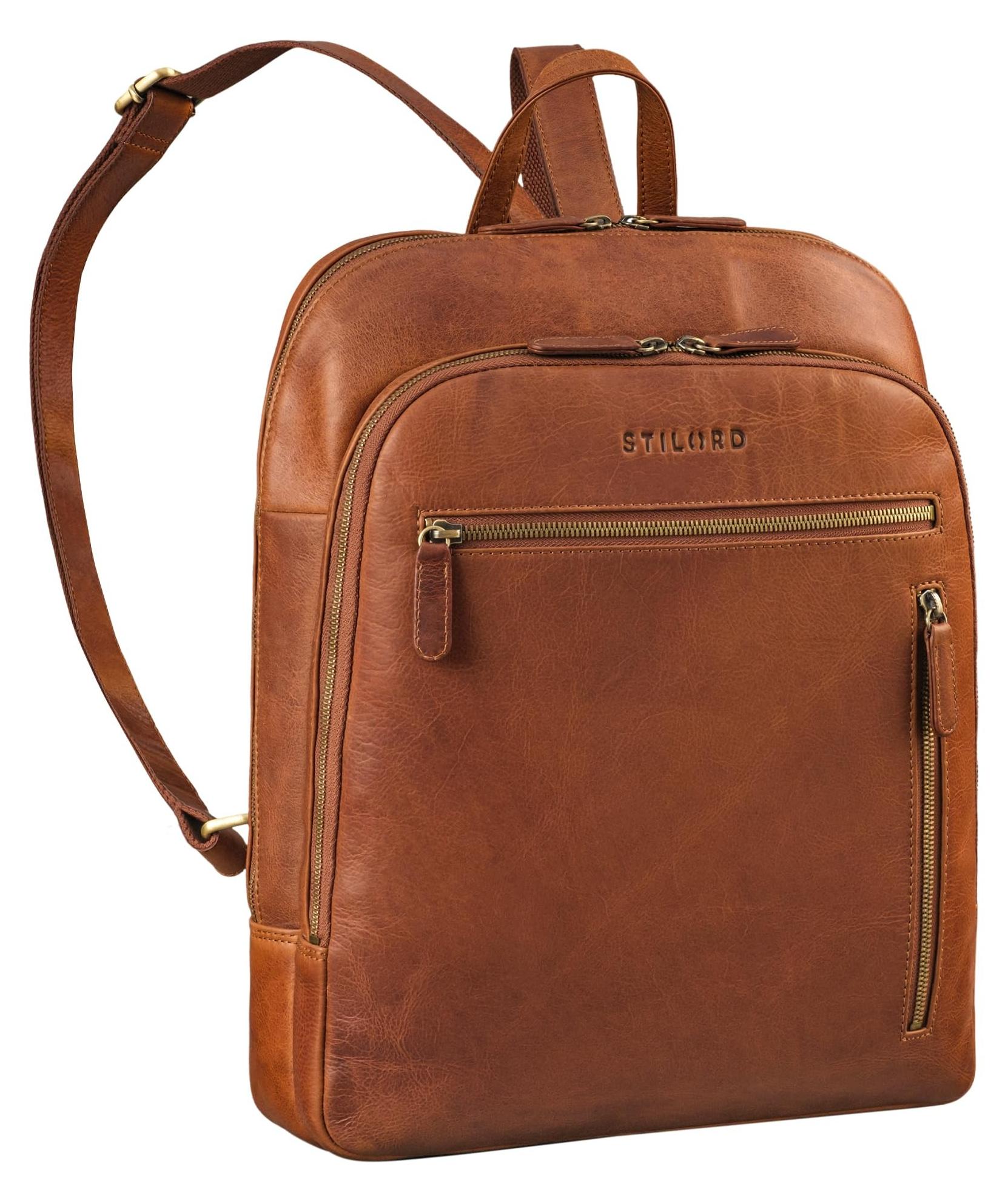 Eleganter Leder Rucksack für Damen mit schlankem Design