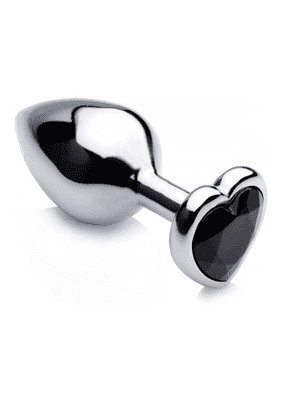 XR Brands Plug Anal Coeur Noir - Medium