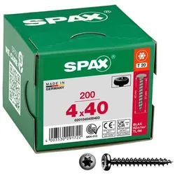 SPAX Universalschrauben »T20 Halbrundkopf BLAX« 4 x 40 mm 200 Stück