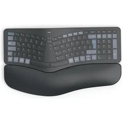 Hama WK-900 Bluetooth Tastatur Deutsch, QWERTZ Schwarz Multimediatasten (DE, Kabellos), Tastatur, Blau, Grau, Schwarz