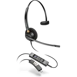 HP Poly EncorePro 515 (Kabelgebunden, USB-A, Microsoft Teams), Office Headset, Schwarz
