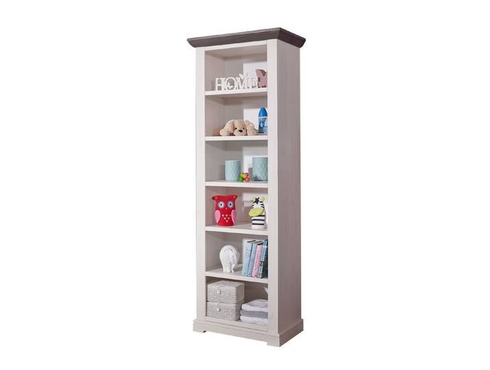 Woodroom Standregal Vik, Kiefer massiv weiß gewachst 67x200x44 cm, Regal, Standregal, offenes Regal, 6 Fächer