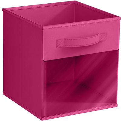 "Sorbus 11"" Storage Bin with Clear Window, 1-Pack Foldable Fabric Organizers - 10.5” L x 10.5” W x 11” H"