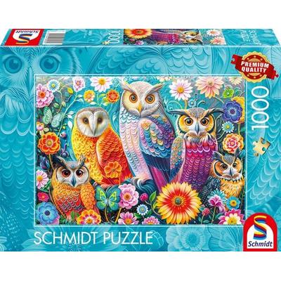 Schmidt 58058 - Eulen und Blumen, Puzzle, 1000 Teile