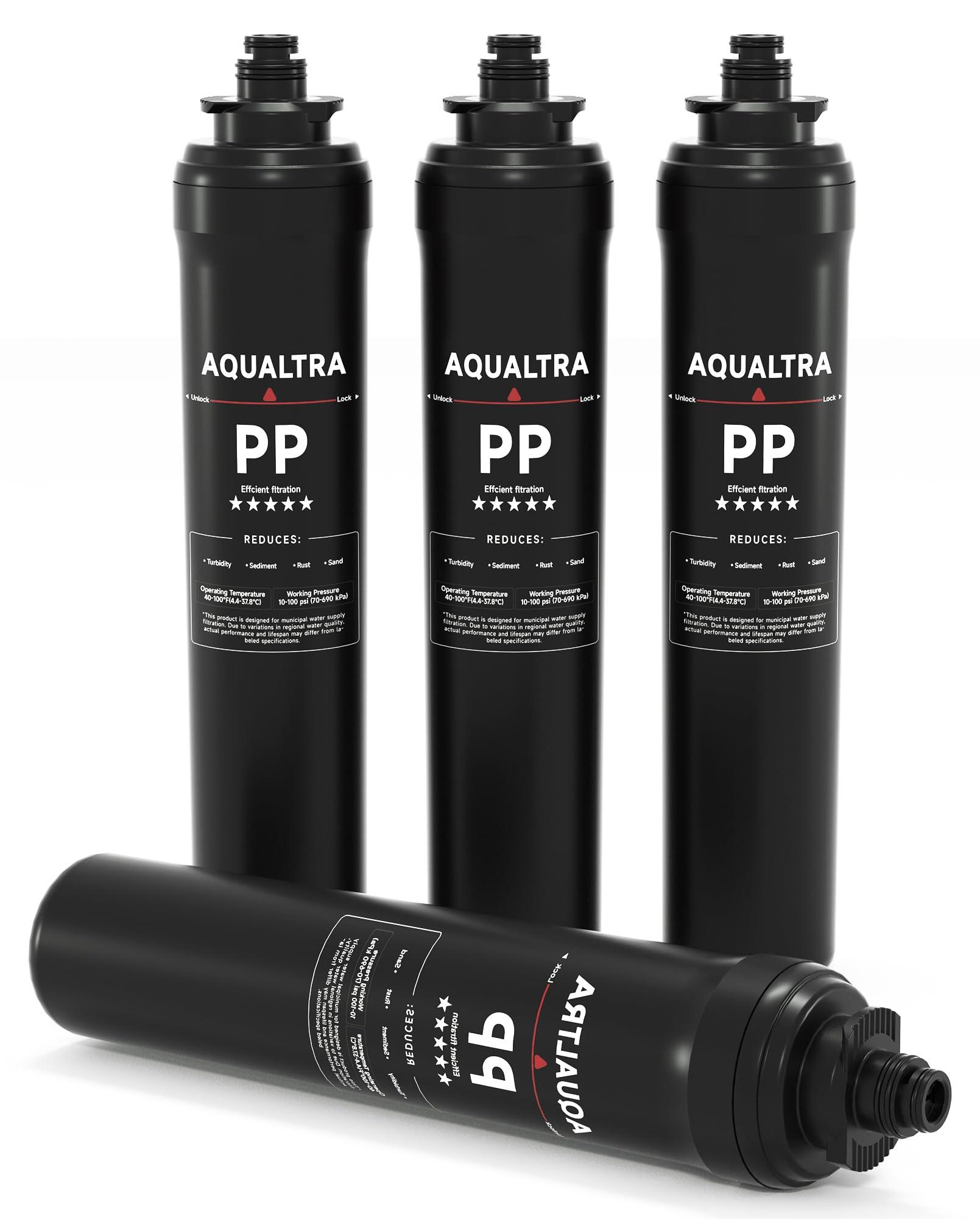 Ersatzfilterkartusche, 15 Zoll, PP-Filter für Untertisch-Wasserfiltersystem (4 Stück)