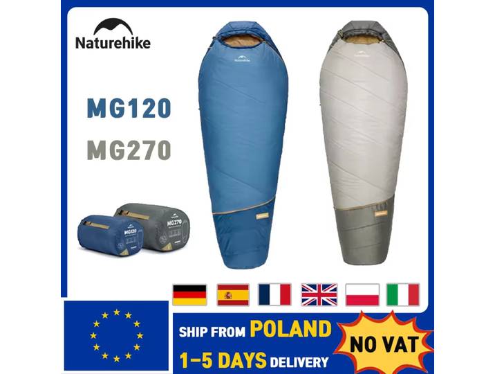 Naturerandonnée MJ MG120 MG270Camping sac de couchage ultraléger imperméable momie 4 saisons sac à dos sacs de couchage en plein air voyage randonnée
