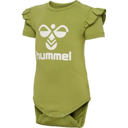 HUMMEL hmlDREAM RUFFLE BODY S/S green olive 62