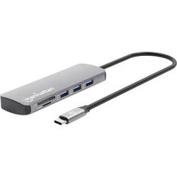 Manhattan Notebook Dockingstation Manhattan - Dockingstation - USB-C 3.2 Gen 1 integrierter Kartenleser, USB-C® Power Delivery 190459
