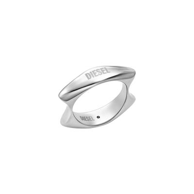 Fingerring DIESEL "Schmuck Geschenk Edelstahl METAMORPH" Gr. 21, silber (edelstahlfarben), Fingerringe, Damen, 21, Edelstahl, 7,5mm, Fingerring
