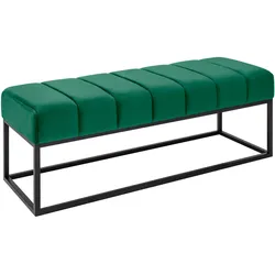 riess-ambiente Sitzbank PETIT BEAUTÉ - 108cm smaragdgrün Samt schwarzes Gestell