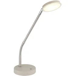 LED Tischleuchte Schreibtischlampe Arbeitszimmer Dimmbar Sand Metall H 53,5 cm