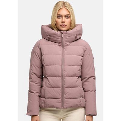 Winterjacke MARIKOO "Akiliaa", Damen, Gr. L, rosa (mauve), Obermaterial: 100% Polyester, Jacken Winterjacke, Warme Winterjacke mit Kapuze und taillierter Passform