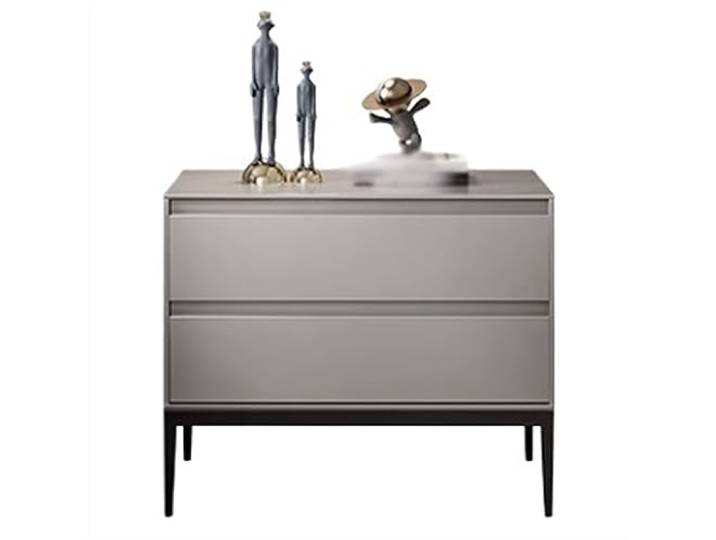 YANG11FAN Vielseitig Nachttisch Schlafzimmer Aufbewahrungsorganisator, Sideboard-Möbel(Beige Gray,Klein)