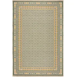 JUTETEPPICH CAM, im Boho-Stil, Grün-Gelb, 120 x 170 cm