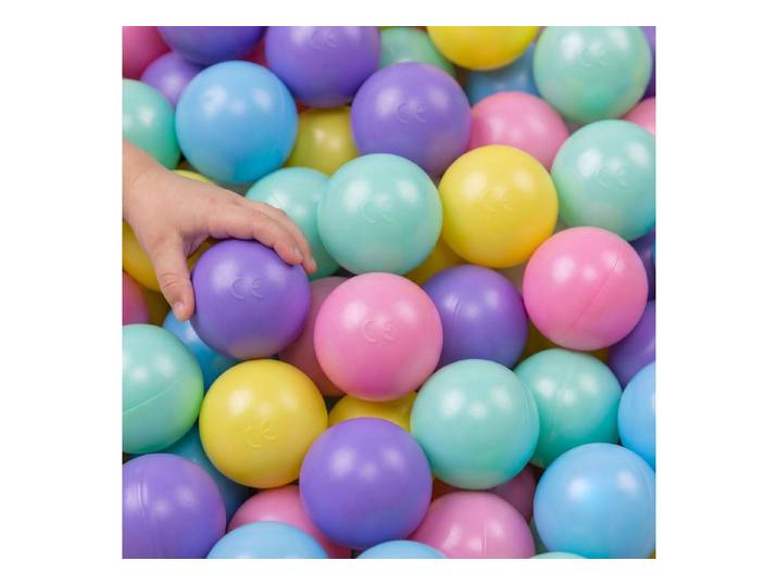 LittleTom Bällebad-Bälle Baby - 1200 Bunte Bälle fürs Bällebad - 7cm Geprüfte Kinder Spielbälle (1200-St), Ab dem 1. Tag: Babybälle zum Greifen - Plastikbälle für den Bällepool