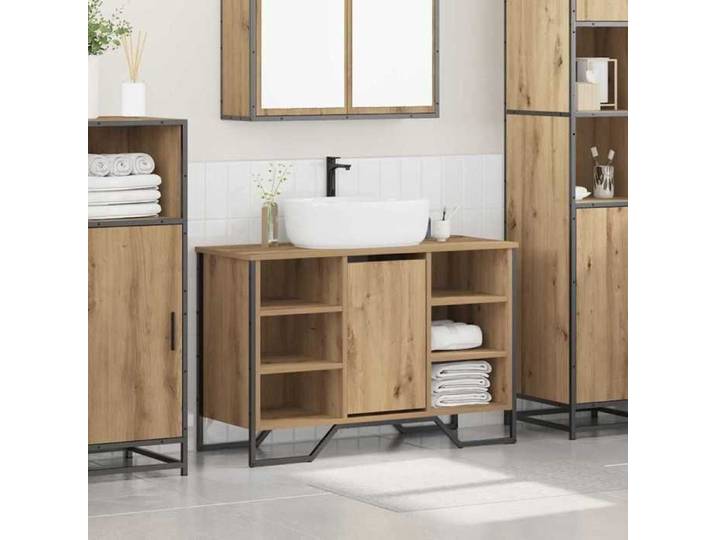 Cabinet/Armoire de Lavabo - NGM - Elégant Design - avec étagère Chêne artisanal 25404331781