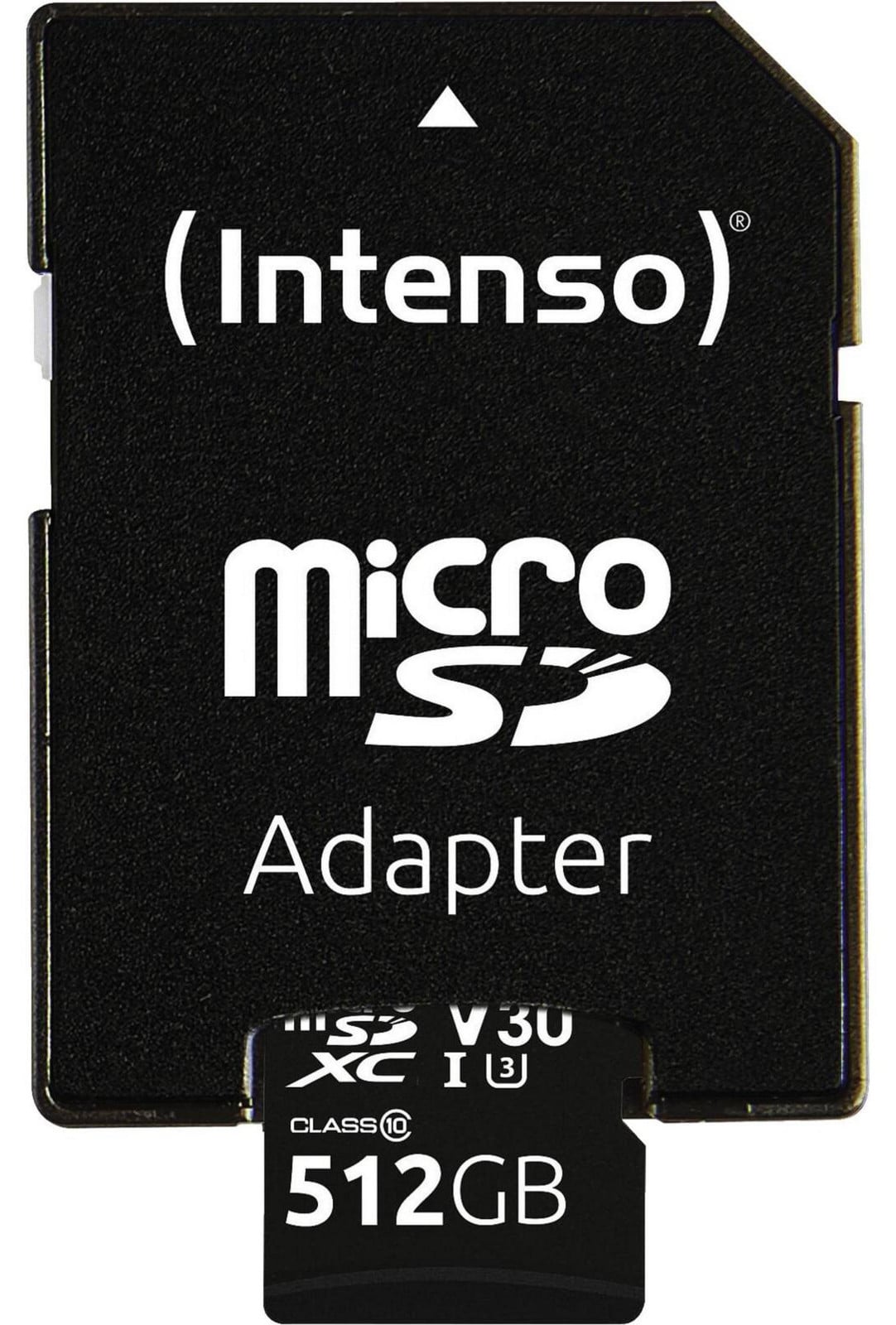 Intenso microSDXC 512GB C10 UHS-I professionele geheugenkaart met adapter